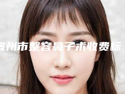 宿州市整容鼻子术收费标准热门项目展示2025附-宿州市整容鼻子术医院大概什么价格