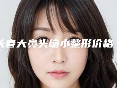 长春大鼻头缩小整形价格贵不贵呢